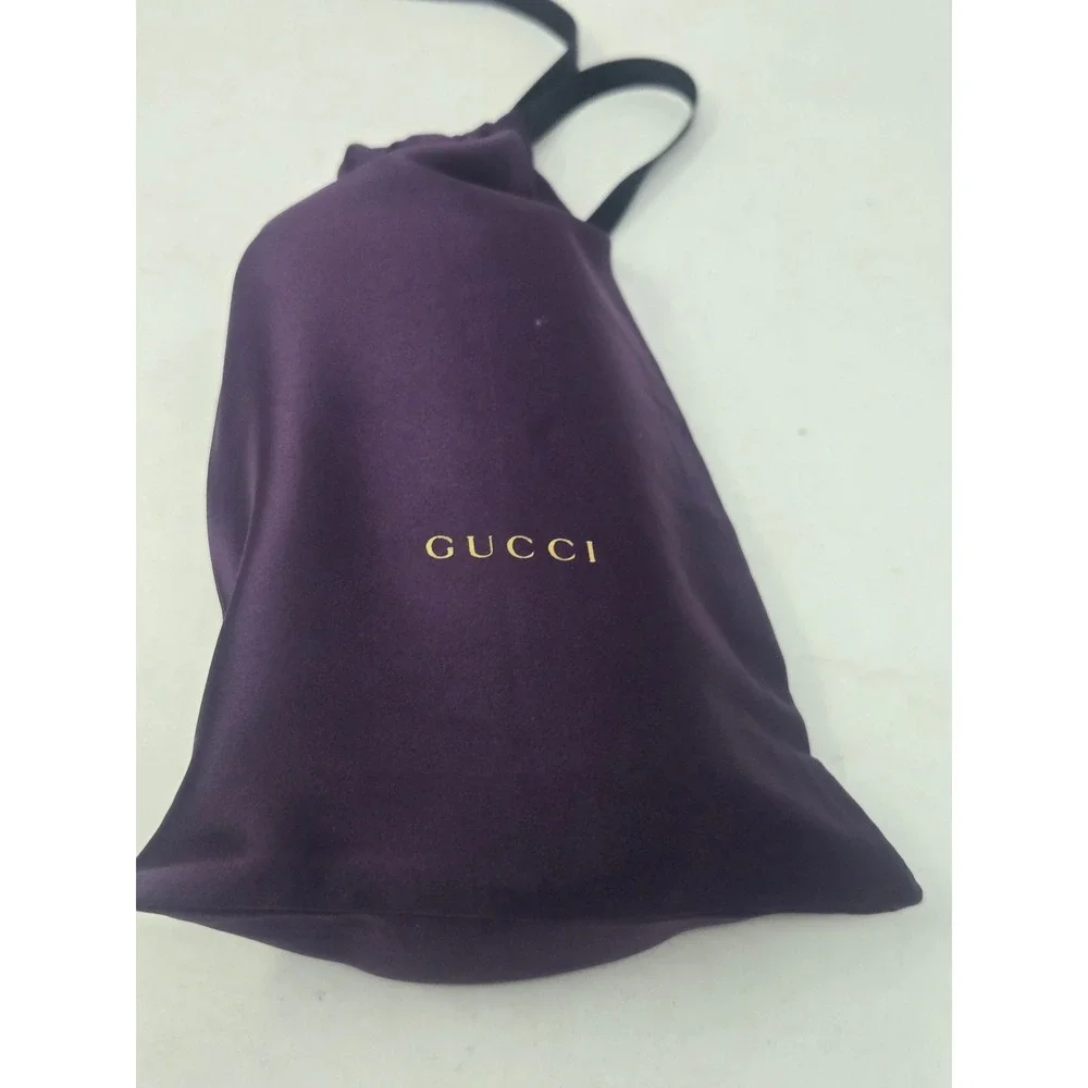 Gucci Purple Velvet Hard Glasses Case and Satin Dust Bag Set